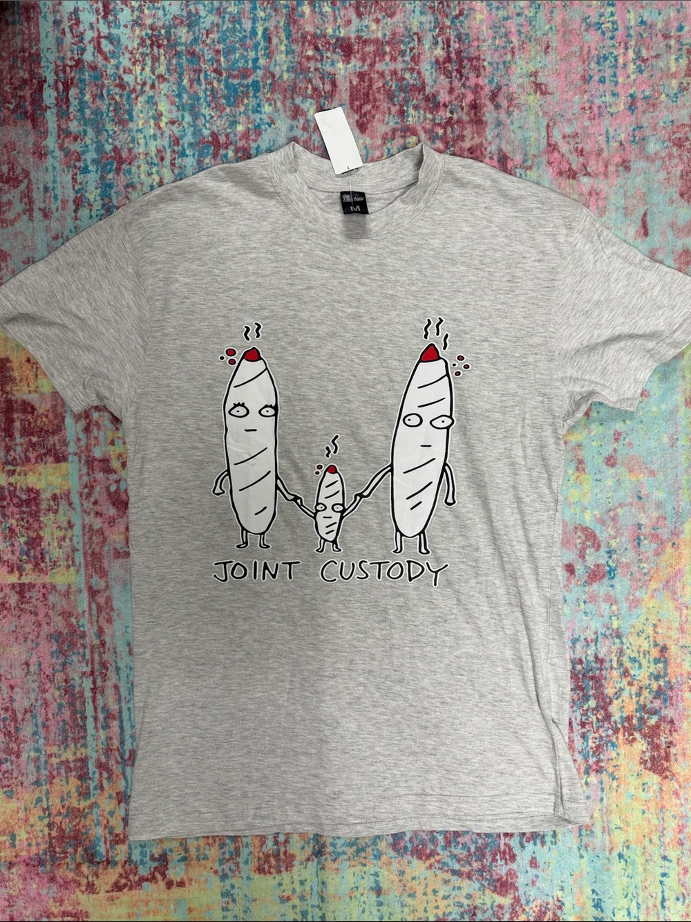 Men's Gray 'Joint Custody' Graphic Tee